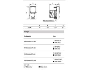 Интернет розетка 1xRJ45 Cat.5 UTP 1M, черен Classia